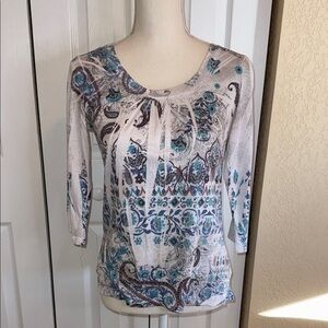 Y/Project Blue and White Paisley Blouse